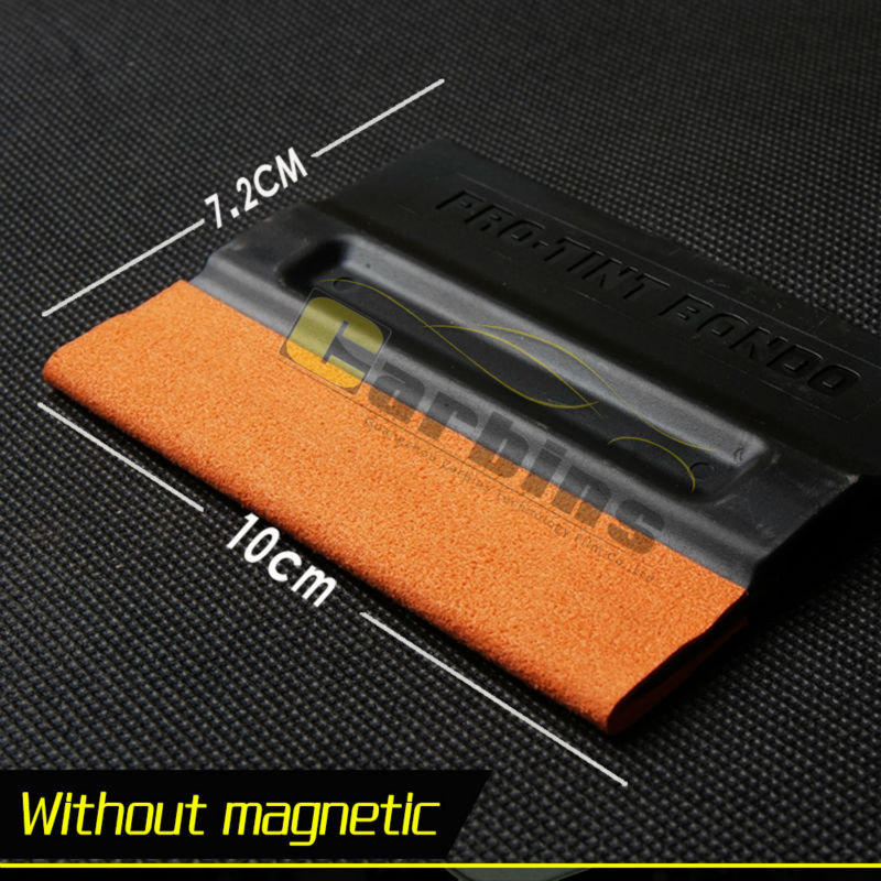 CARBINS Magnetic black squeegee with suede felt high wear resistance rubber scraper squeegee car tint film sticker wrap tool