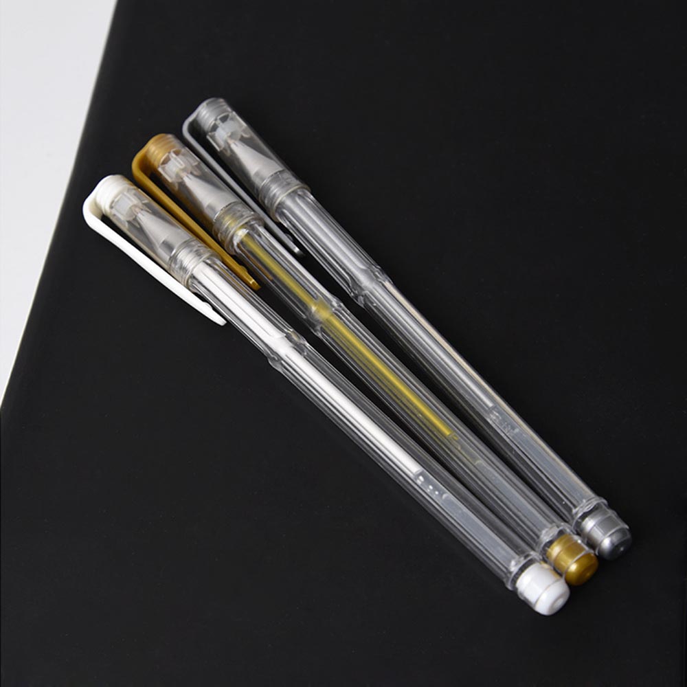 3 Pcs/lot 0.7mm or blanc argent Gel stylos esquisse dessin stylo pour Art marqueur bande dessinée Manga peinture Supplie