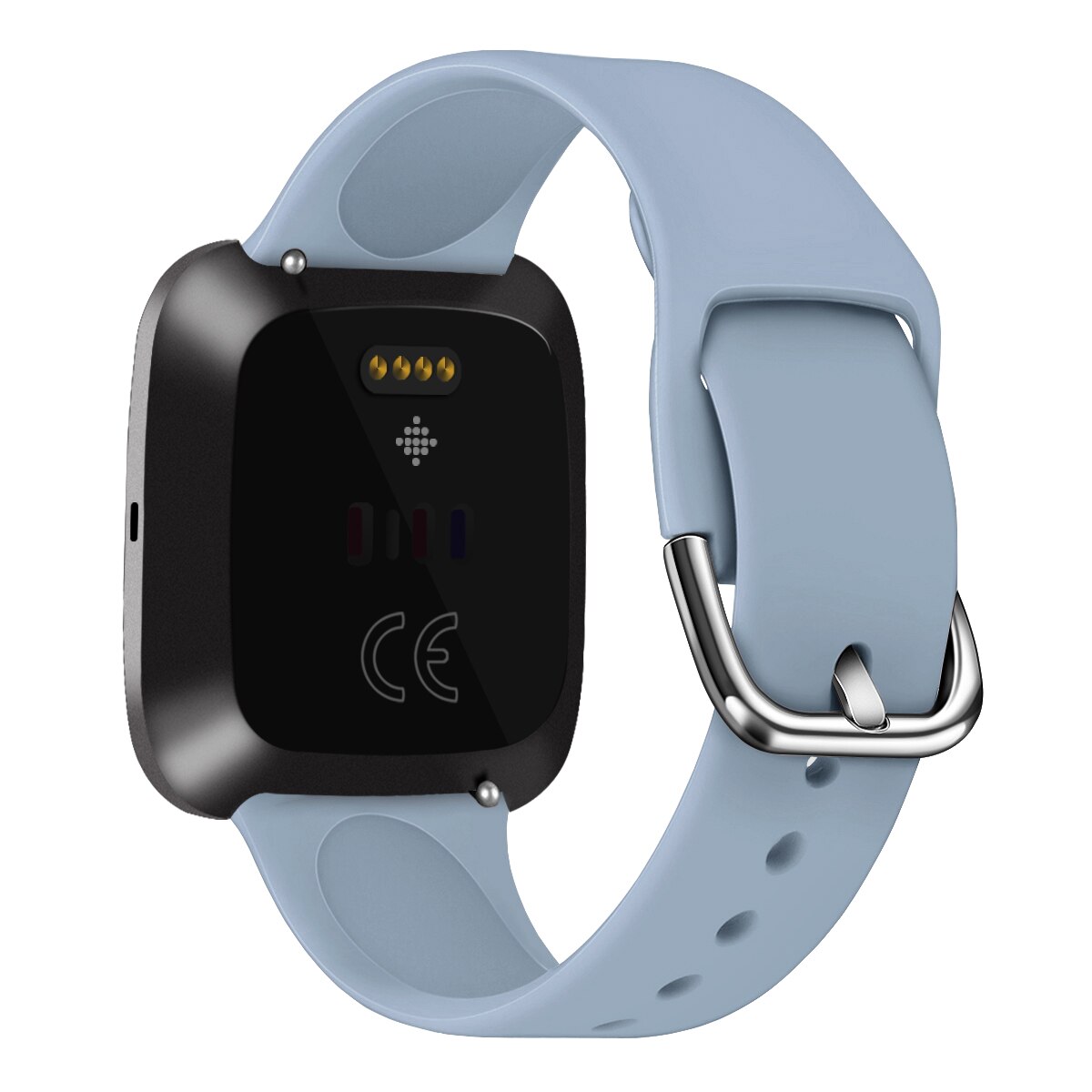 Silikon Armband Für Fitbit Versa 2 Band Smart Uhr Wirst Armband Ersatz Gummi Armband Für Fitbit Hohe Band: 09 light blue