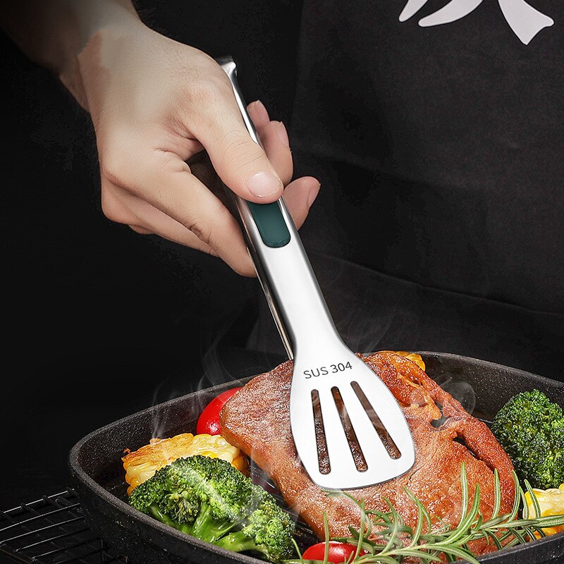 Anti-Scald Food Tongs Steak Bread Serving Clip Stainless Steel Buffet Heater Clamp Barbecue Cooking Tools Kitchen Accessories
