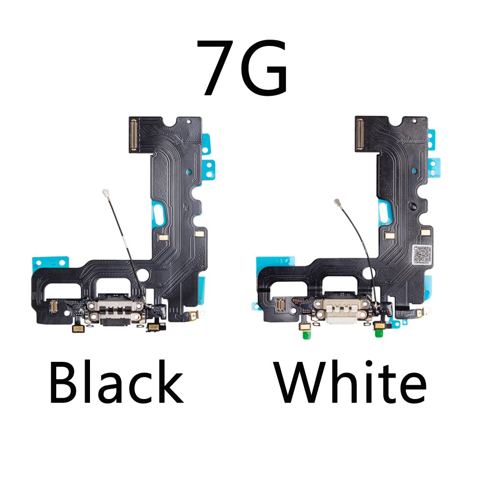 10 sztuk/partia ładowania Flex Cable dla iPhone 7 8 Plus XR XS max X USB ładowarka Port złącze dokujące z mikrofonem Flex Cable: 7G Mix color