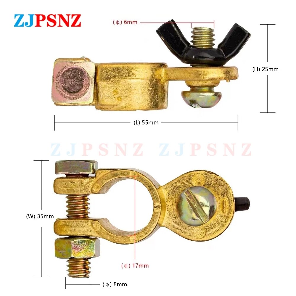 Auto Batterij Terminal Connector Positieve &amp; Nagative Batterij Quick Release Batterij Klemmen Messing Connector Auto Accessoires Universele