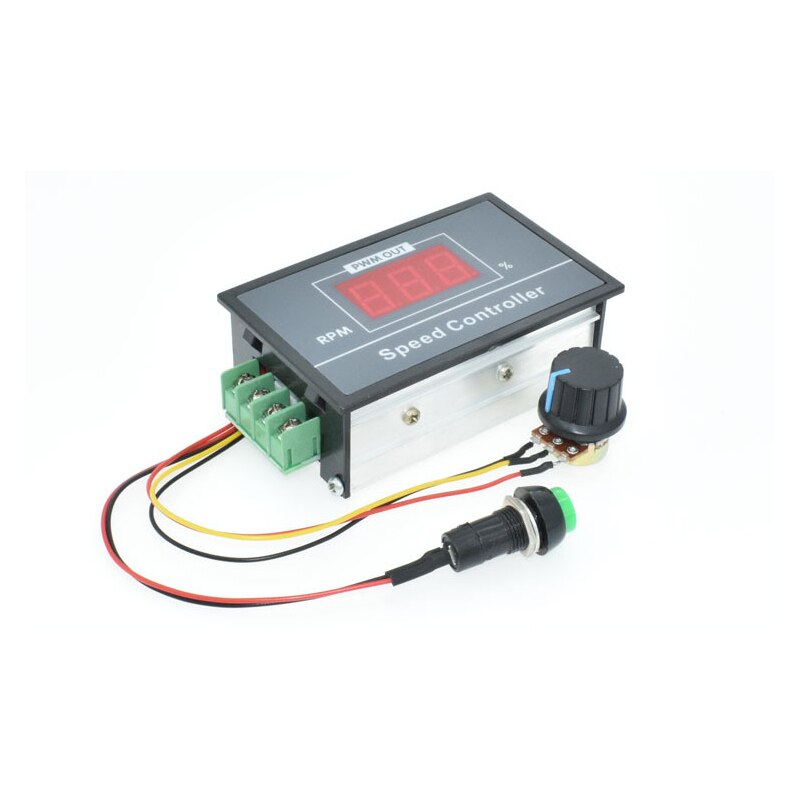 30a digitale ledet likestrøm motorhastighetsregulator  dc 6-60v 12v 24v 36v 48v 30a pwm hastighet justerbar trinnløs regulator regulator