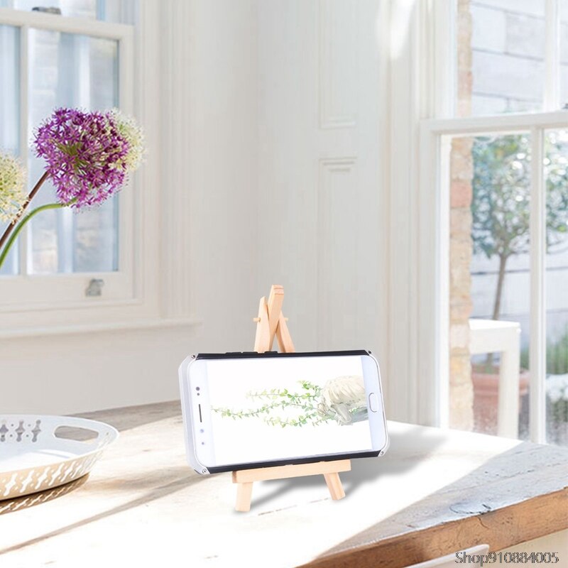 1Pc Mini Wooden Easel Tablet Stand Phone Holder Wedding Table Card Stand Display Holder Party Desktop Decor Mini Desktop Easel