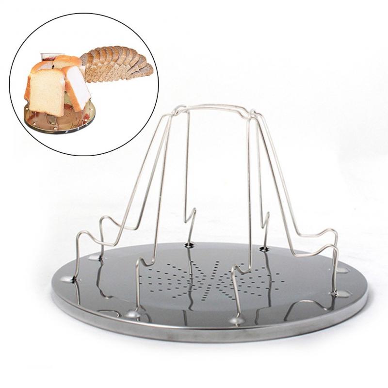 Toaster Rack Portable Outdoor Camping Stainless Steel Toast Bracket For Gas Hob Cooker Grill Tool Folding BBQ Tray Plate