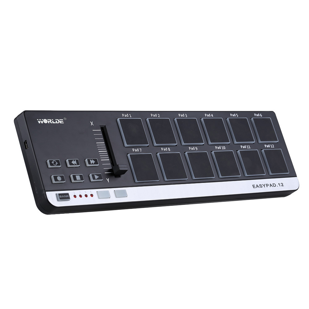 Easypad .12 bærbare mini usb 12 drum pad midi controller 4 banker til forskellige indstillinger