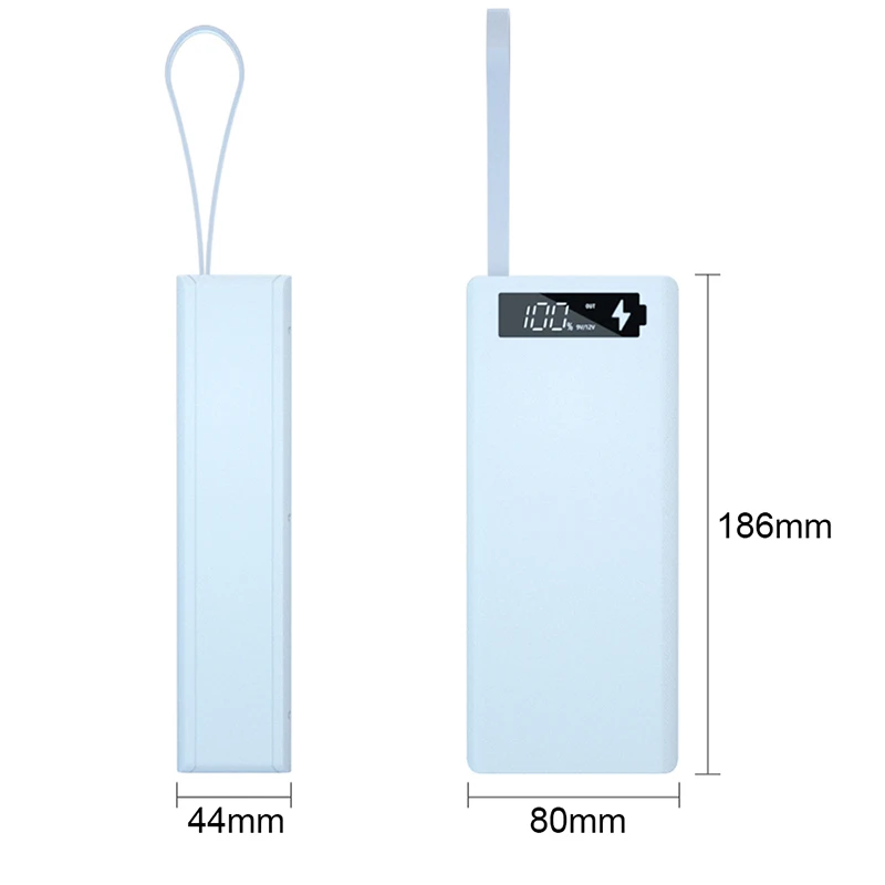 Afneembare 16*18650 Batterijlader Doos DIY Power Bank Shell Ondersteuning Snel en Draadloos Opladen Powerbank Case zonder Batterij