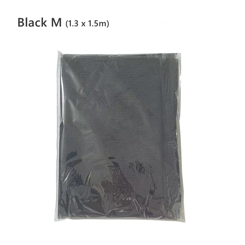 Écran de fenêtre auto-adhésif Invisible anti-moustiques et anti-insectes, filet en maille avec Velcro: Black M