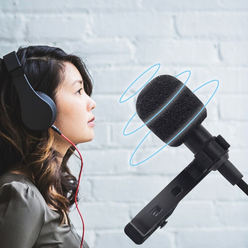 Lavalier Microphone 3.5 Mm Condenser Microphone Perfect For Recording/Interview/Video Conference/Podcasting/Voice