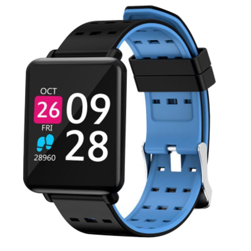 J10 Smart Bracelet Steps Fitness Tracker Sleep Monitoring Waterproof Smart Wristband Passometer Sport Band Watch for iPhone X: Sky Blue