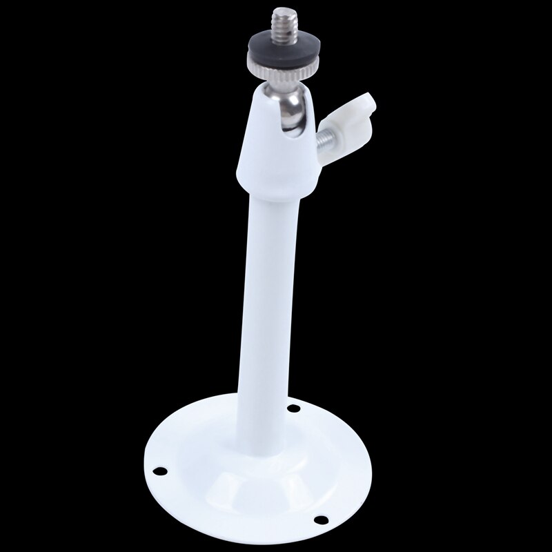 White Metal Adjustable Angle Wall Mounted CCTV Camera Holder Bracket