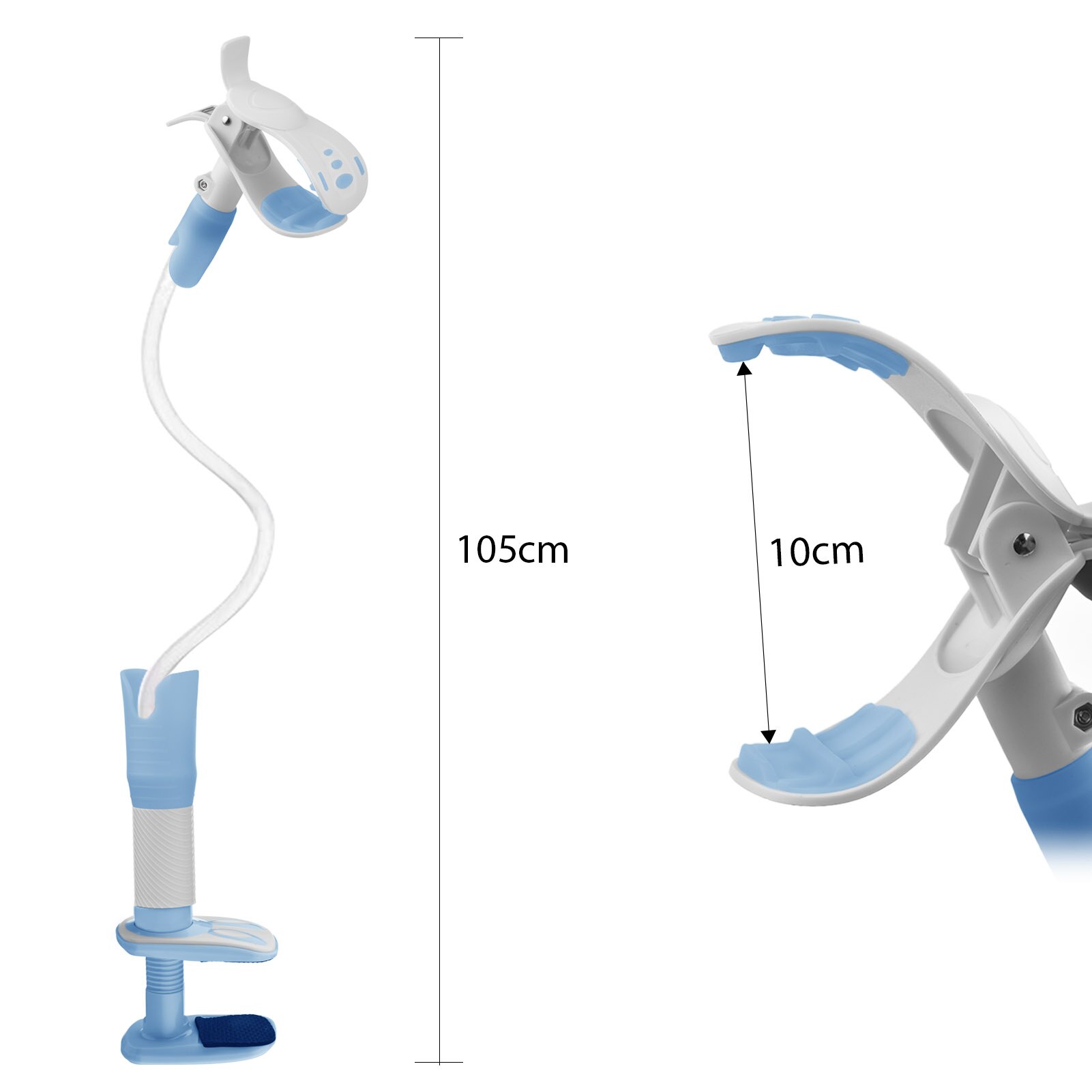 Soporte para Monitor de bebé, montaje giratorio de 105cm con cinta de sujeción, apto para la mayoría de monitores, cuna para bebés y niños
