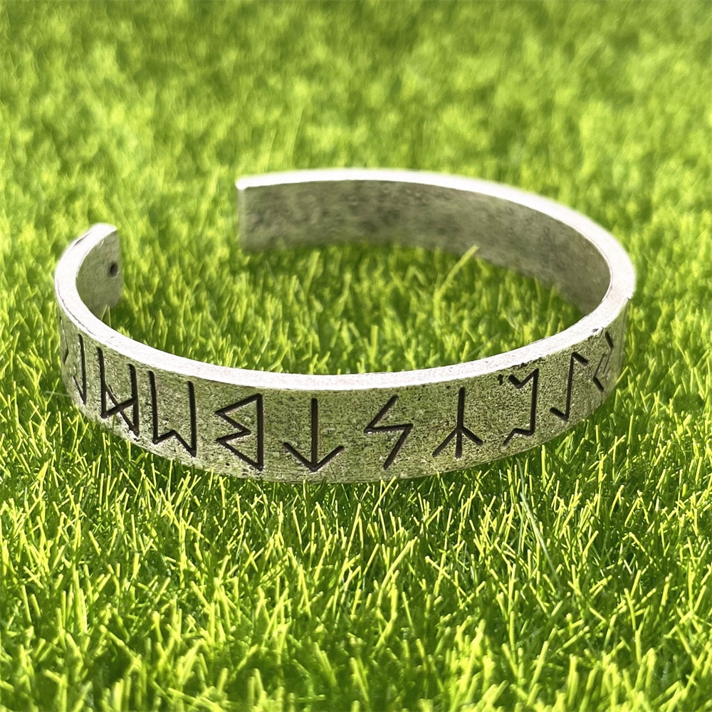 Nordic Runes Viking Jewelry Mens Bracelet Viking Homme Decoration Cuffs Bangles For Women