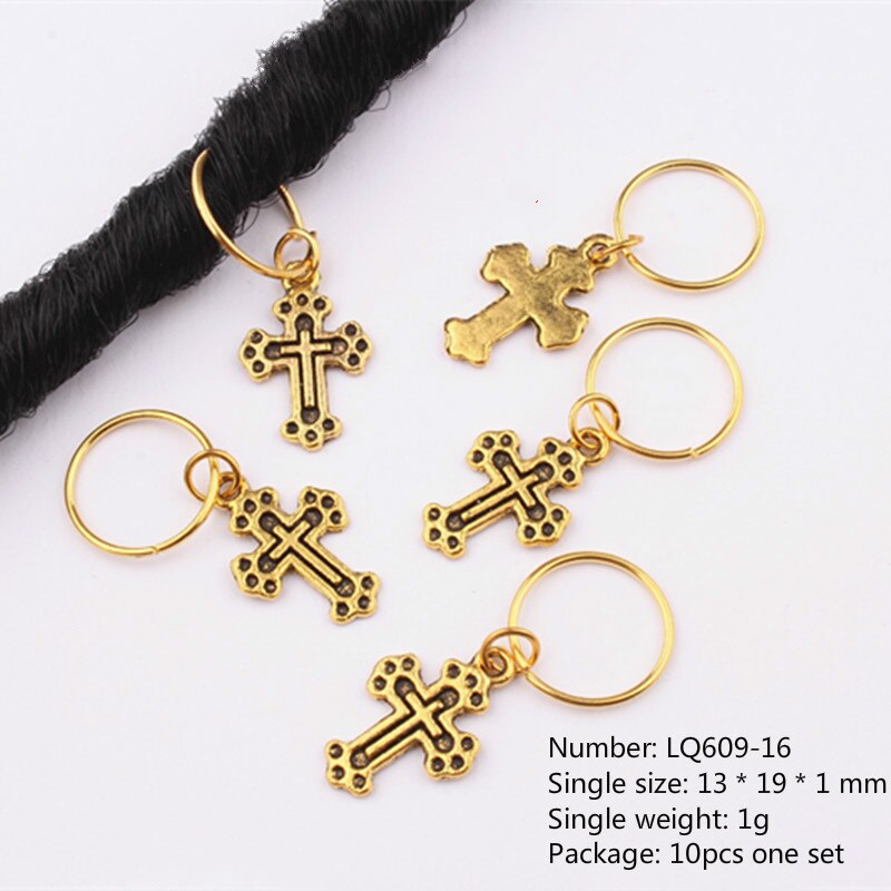 10 stk/pakke golden life tree sommerfugl charms manchetter ringe smykker dreadlock tilbehør hår fletning dread dreadlock perler clips: Nr. .16