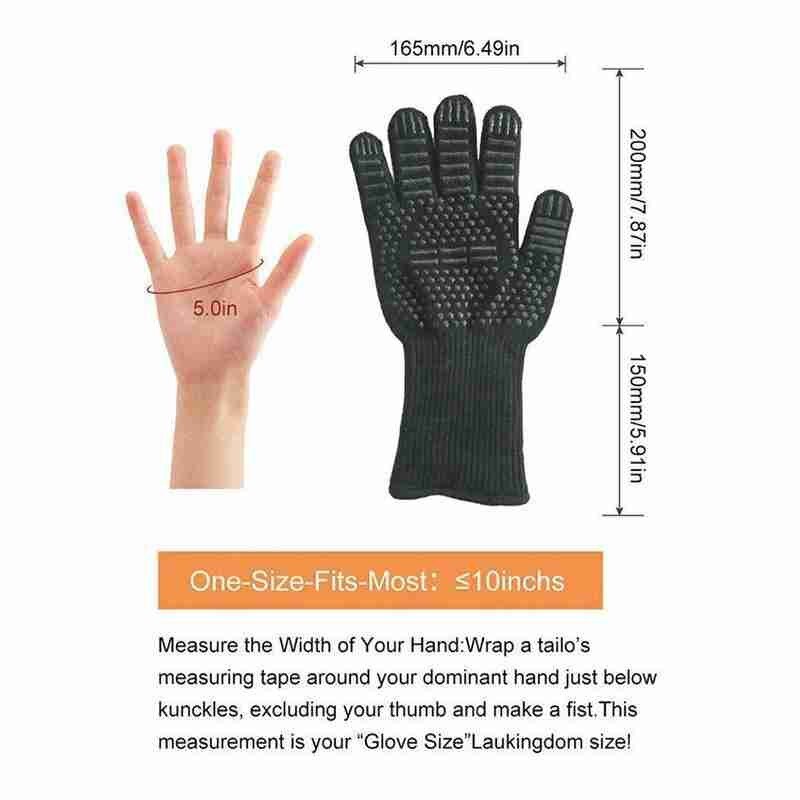 Guantes de cocina para parrilla y barbacoa, resistentes al calor extremo, guantes de soldadura para horno para barbacoa, utensilios de cocina resistentes al calor, 1 pz