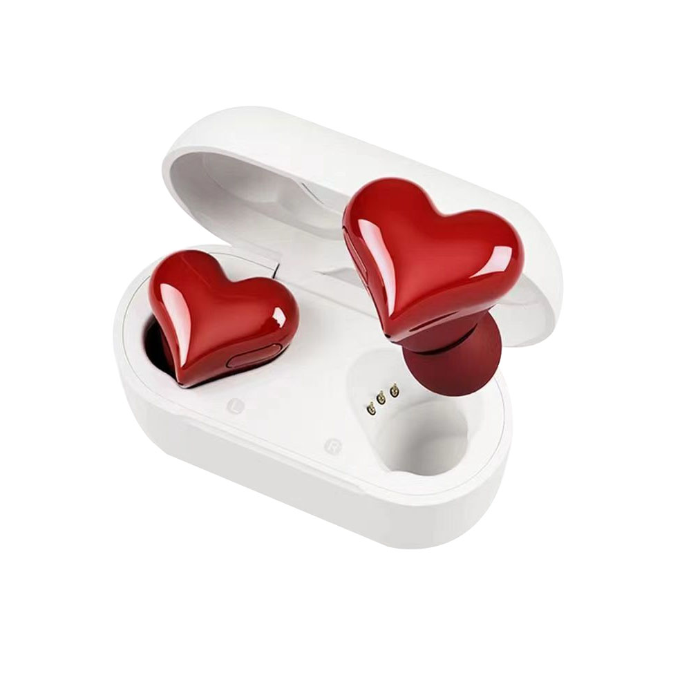 Original Bluetooth Wireless Headphones Heart Shaped Earphones Woman Earphone Heart Earbuds Girl