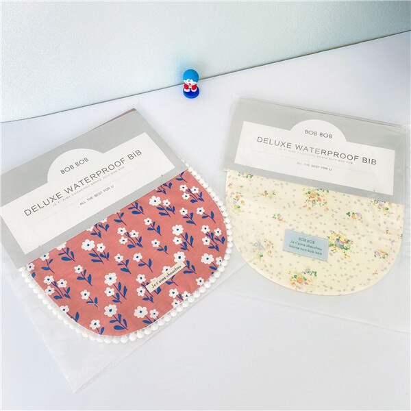 Baby and Little Kid Waterproof Bib Waterproof Drool Daby Feeding Supplies Lovely Cartoon Pattern Floral and Goose: 1