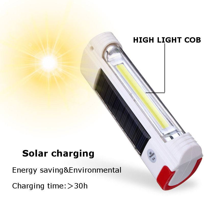 Solar Power/USB Flashlight Rechargeable Outdoor Portable LED Flashlight Camping Hiking Light Lantern Lamp: Default Title