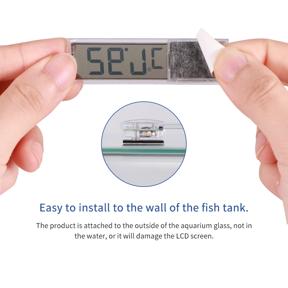 Multi-Functional LCD 3D Aquarium Digital Electronic Temperature Measurement Fish Tank Temp Meter Aquarium Thermometer