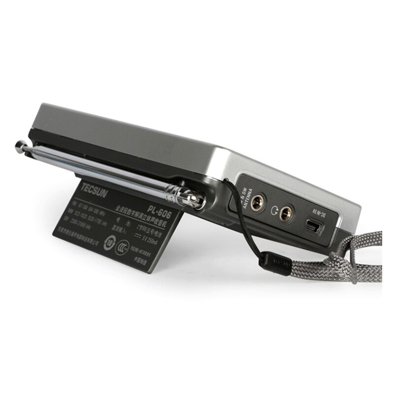 Tecsun PL-606 récepteur numérique PLL FM stéréo/LW/SW/MW DSP léger Rechargeable pour personnes âgées/étudiants