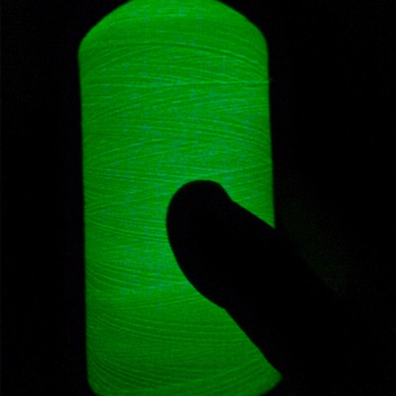 7 cores 1000 jardas carretel brilho luminoso no escuro máquina diy bordado linha de costura