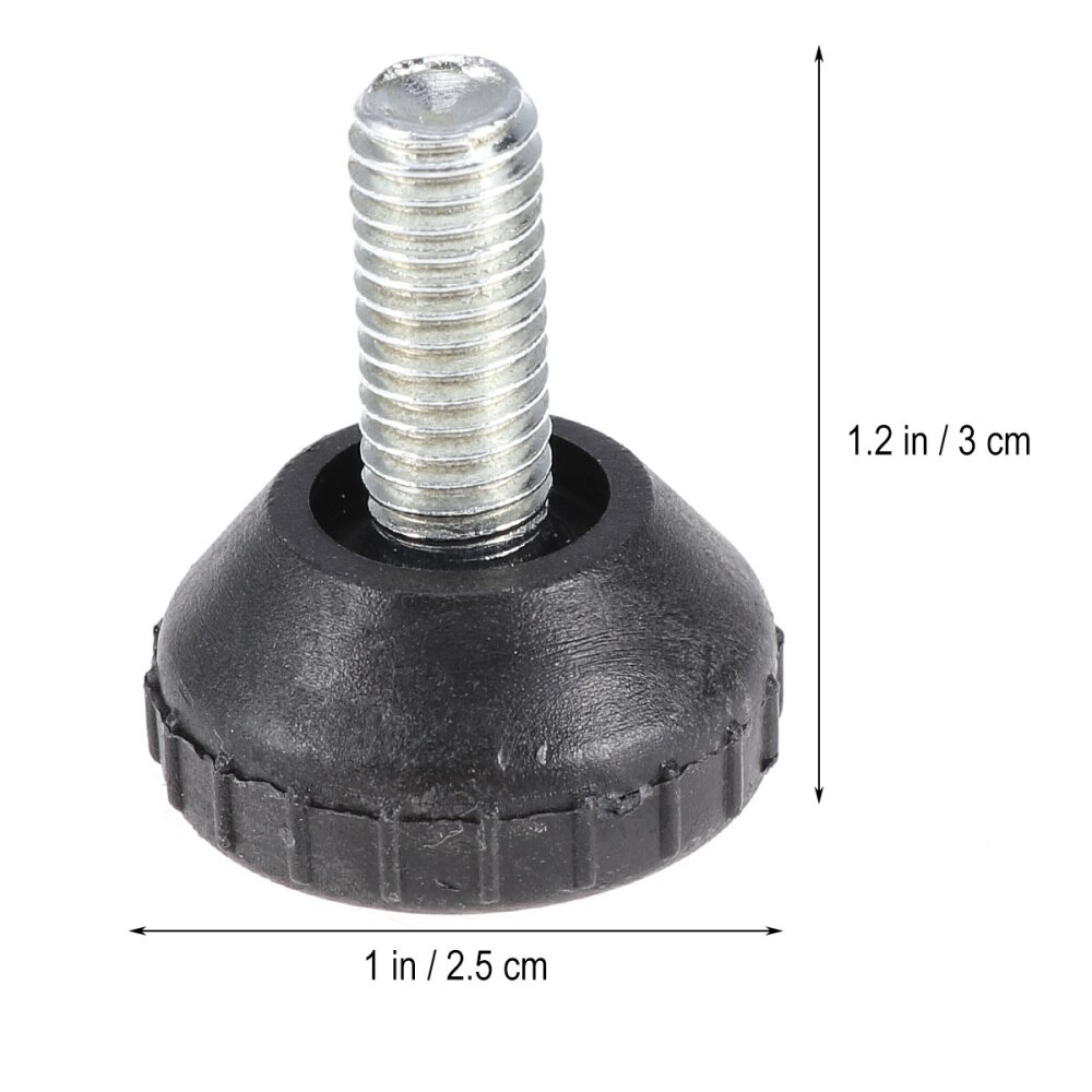 20 stk nivelleringsfot  m8 x 25mm stk jern justerbar unik nivelleringsfot glidepute sofaben til stol møbel bord hjem