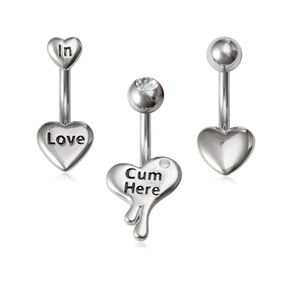 , barra para Piercing en forma de corazón de amor para mujer, anillo para Ombligo de acero quirúrgico Sexy, pendientes para Piercing Nombril, joyería