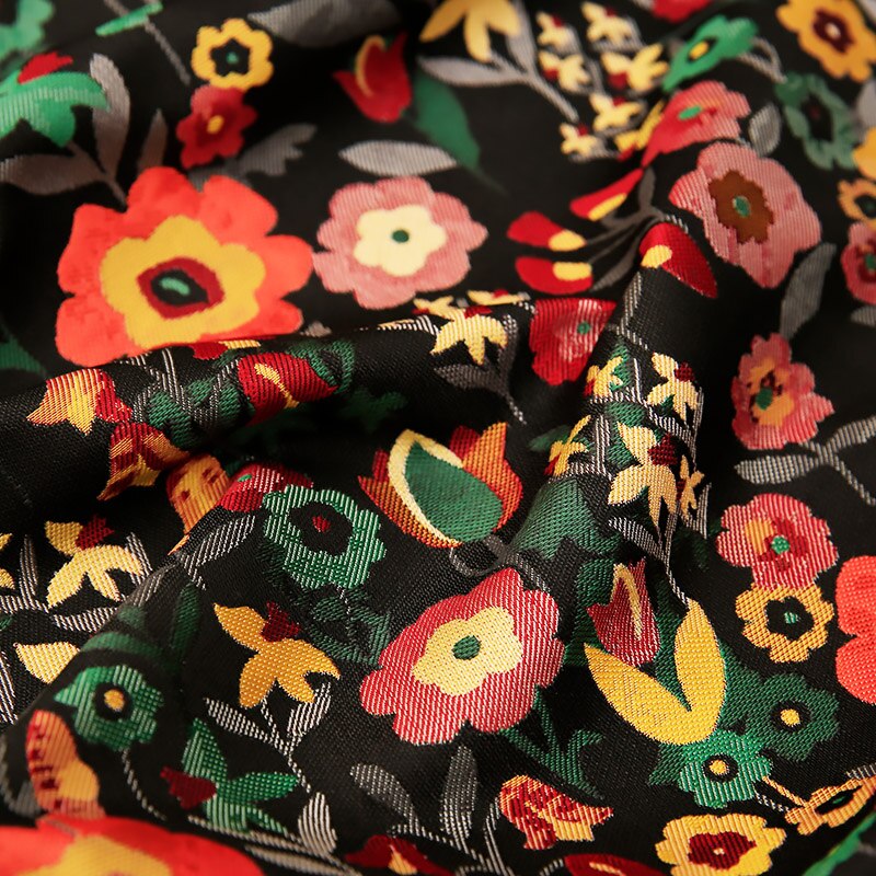 Jacquard brokad tyg satintyger sömnadsmaterial för satängklänning，klänning med broderi， mörkläggningsgardin: 1 / 50 x 145cm