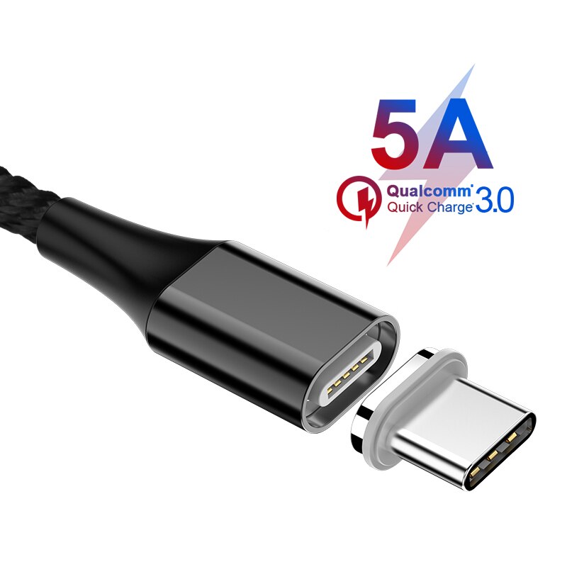 5A USB Kabel Typ-C Magnetische Nylon Geflochtene USB-C Micro USB Magnet Ladegerät Kabel Für Huawei Mate 20 X p20 Pro Super Schnelle Lade: Type-C