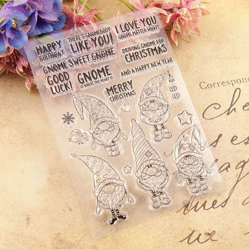 Christmas Stamp Happy Birthday Christmas Year Clear Acrylic Stamps Transparent Rubber Seal Stamp for Scrapbooking Card
