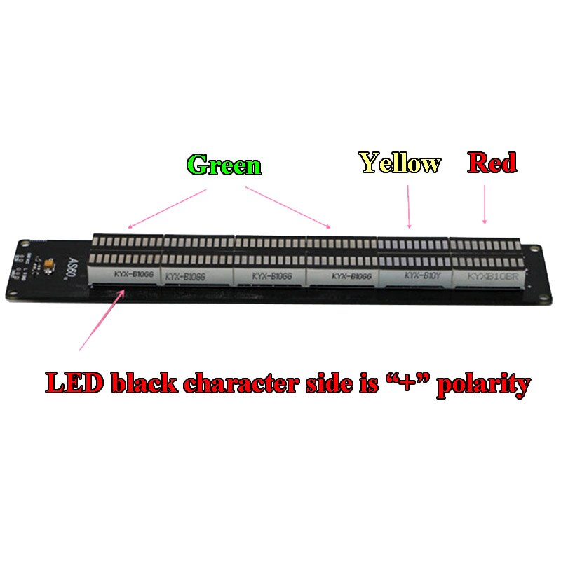 AS60 LED Music Spectrum Indicator DIY Kits Dual Channel 60 Level Volume Display Light VU Meter