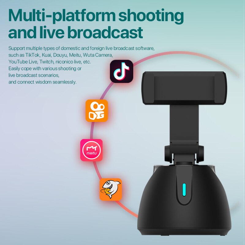 Camera 360 Smartphone Auto Tracking Smart Schieten Telefoon Houder Selfie Stok 360 Rotatie Vlog Schieten Mount Houder