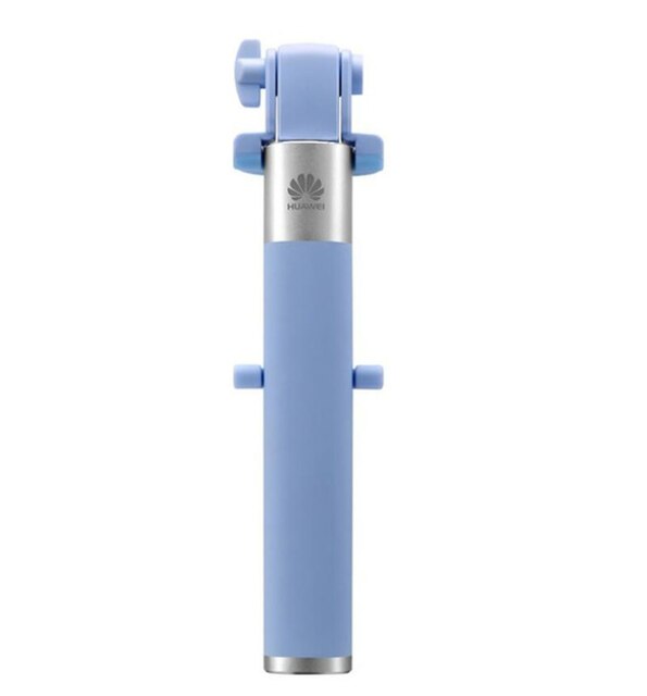 Oryginalny Huawei Selfie Stick Monopod przewodowy Selfi samoprzylepna wysuwana ręczna migawka dla androida ISO Huawei AF11: Niebieski
