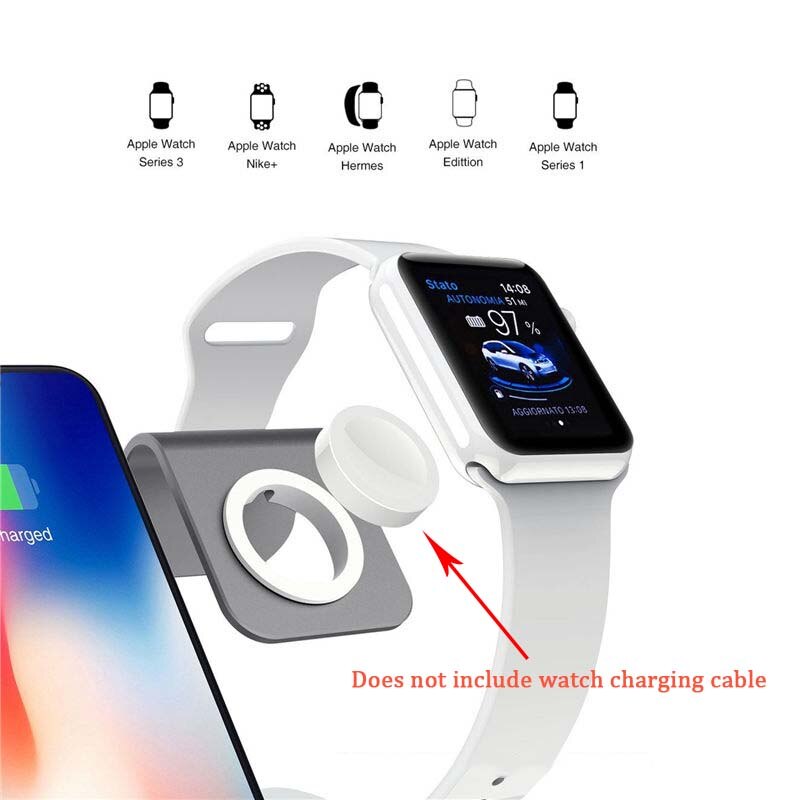 Universele Qi draadloze telefoon oplader stand pad voor apple watch charger 3 in 1 Opladen Dock Station Mount voor iPhone 8 samsung S8