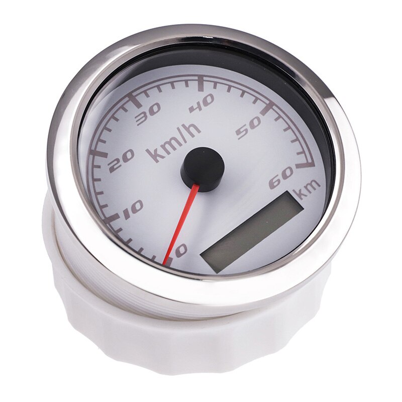 85Mm Snelheidsmeter Kilometerteller 60 Km/h 120 Km/h 200 Km/h Snelheid Gauge Zonder Gps Antenne Voor Marine Boot Auto Atv truck Rode Backlight