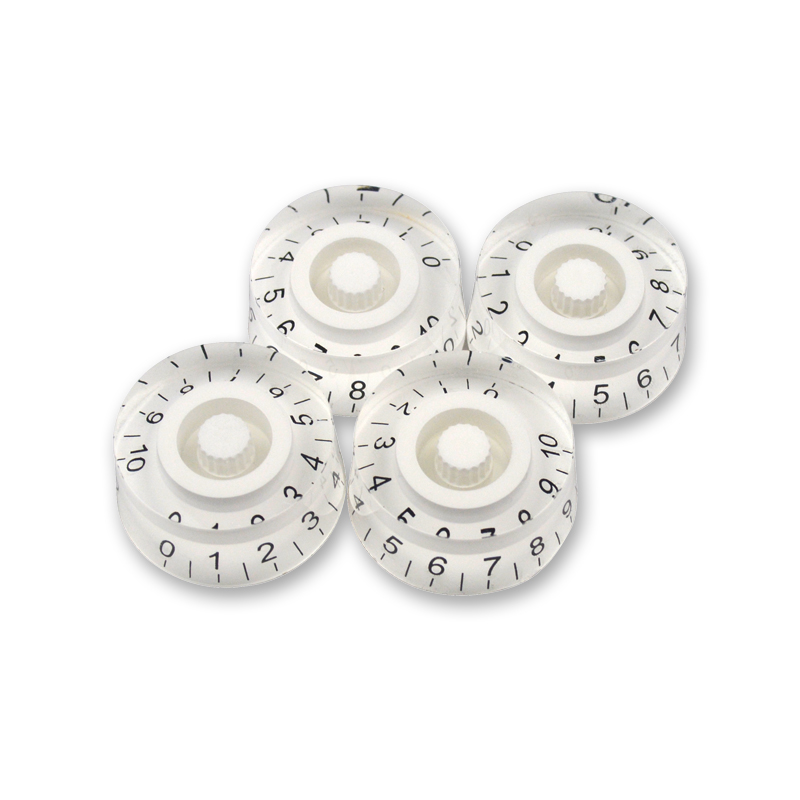 4 PCS Round Guitar Knobs Speed Volume Tone Control Knobs Rotary Knobs for Electric Guitar Parts Replacement: Yellow