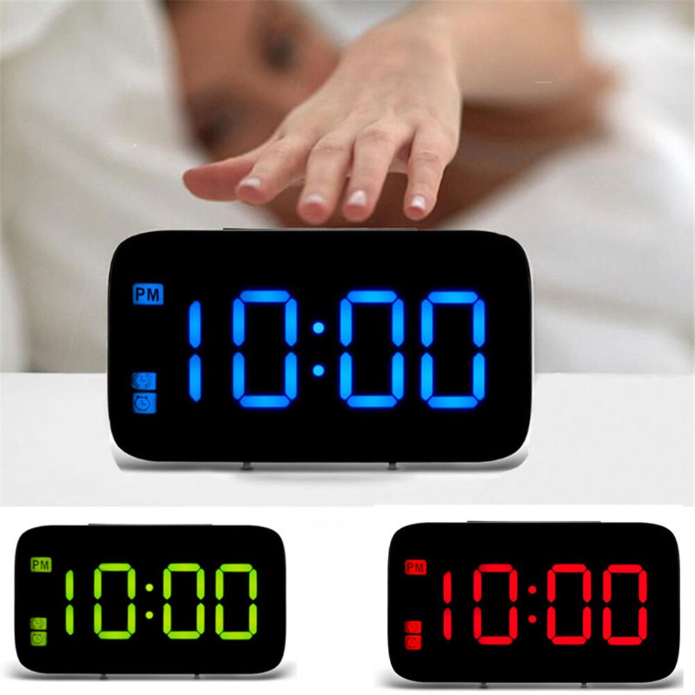 Digital Alarm Uhr Stimme Kontrolle Schreibtisch Uhren groß LED Anzeige Pro Heimat mit Schlummern Nacht sichtbar