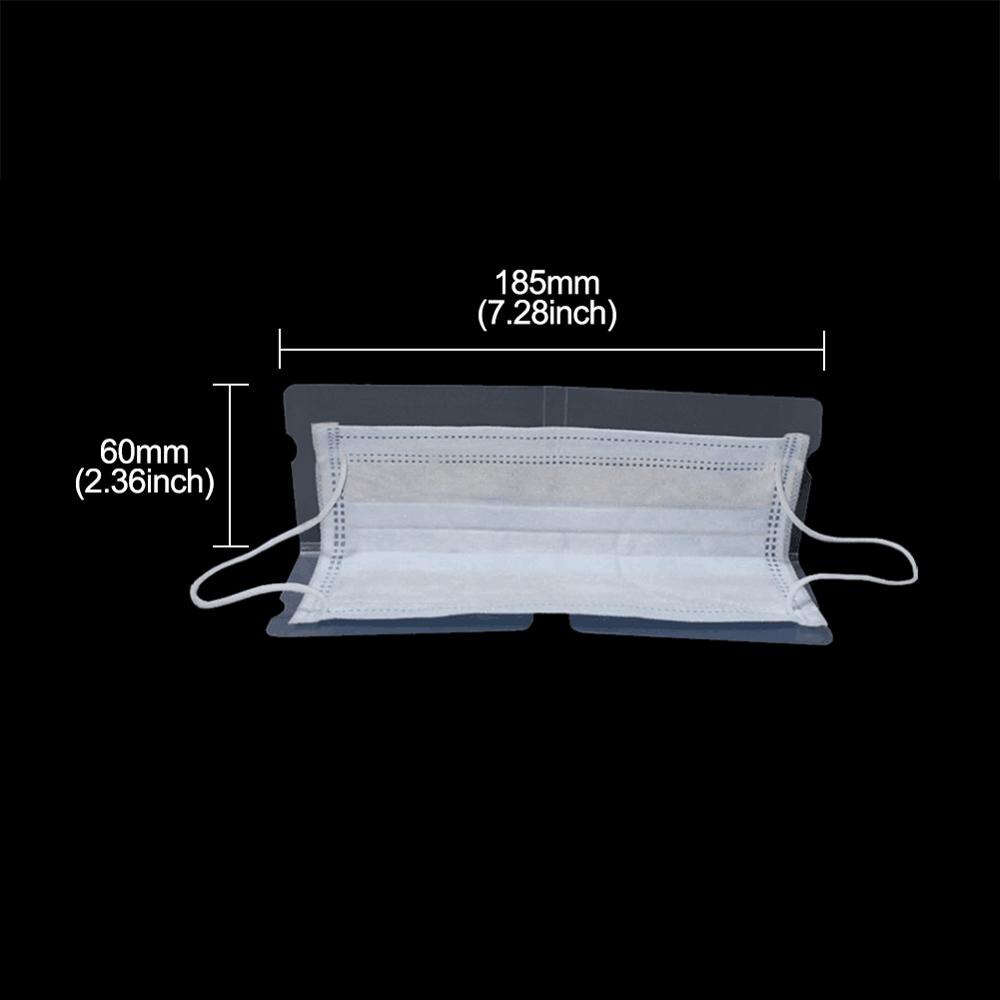 20Pcs Clear Draagbare Plastic Gezicht Maskers Opslag Clip Voor Wegwerp Maskers 18.5x6cm