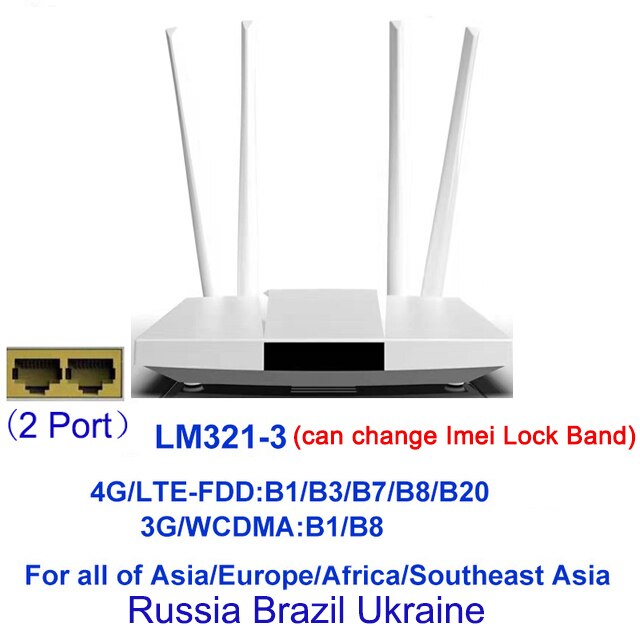 Yizloao 4G Wifi Router Plus Cpe Wifi Access Point 4G 3G Met Wlan Antennes Breedband Mobiele Hotspots rj45 Naar Wifi Range Extender: LM321-3