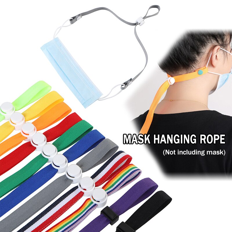 Adjustable Anti-slip Mask Hanging Rope Face Mask Lanyard Mask Holder Traceless Ear Hanging Rope In School Outdoor For Kids Adult