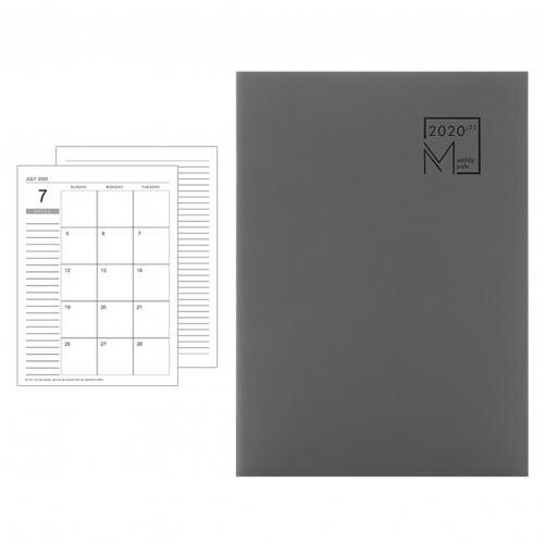 Annual Paper Calendar Daily Scheduler Desk Decor Planner Notebook: Grey