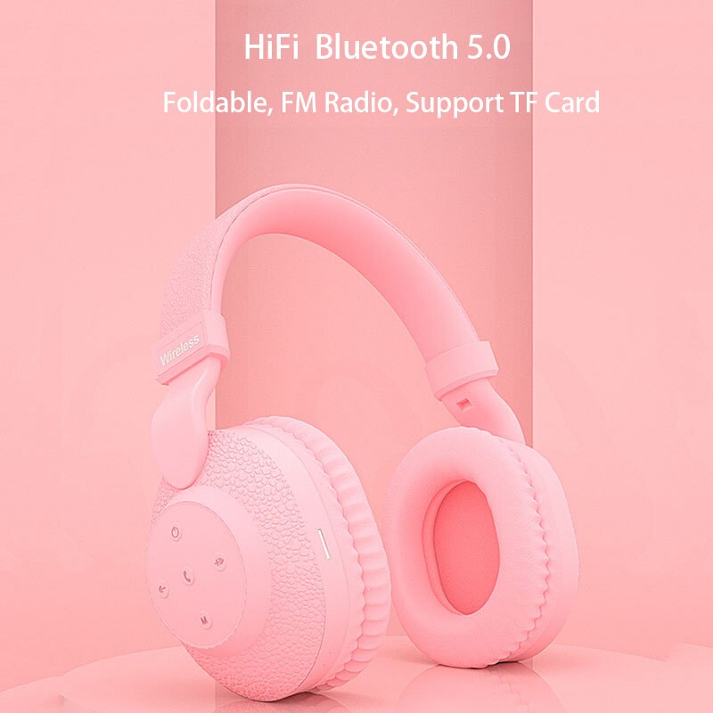 Wireless Headphones Bluetooth 5.0 Headset Foldable Headphone Adjustable Earphones With Mic For phone Pc Laptop Game