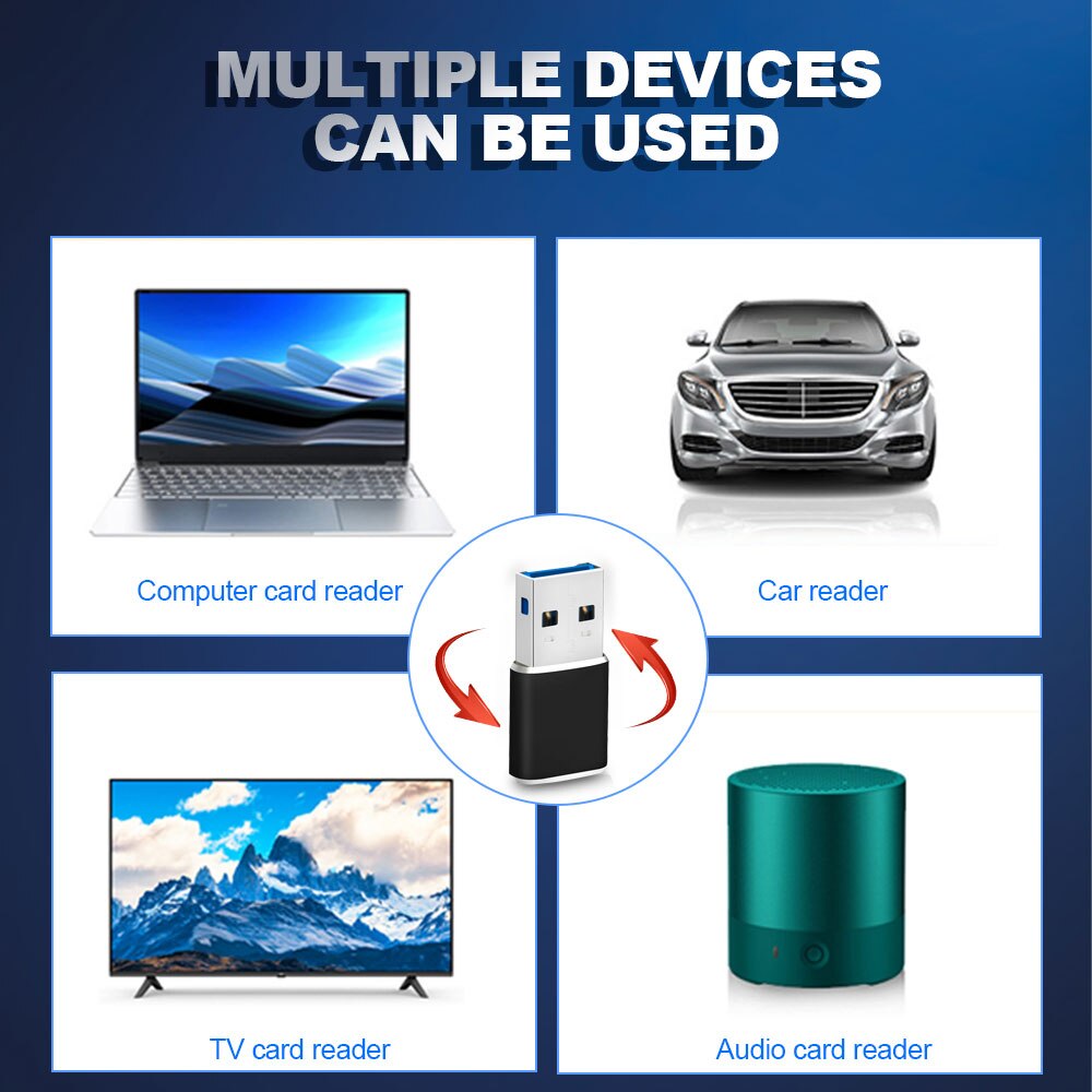 Rocketek Aluminum Mini usb 3.0 memory card reader adapter for TF micro SD pc computer laptop