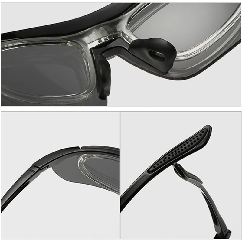Gafas de pesca UV400 para exteriores, 5 lentes, utilidad, de pescador, a prueba de arena, senderismo, Camping, Unisex