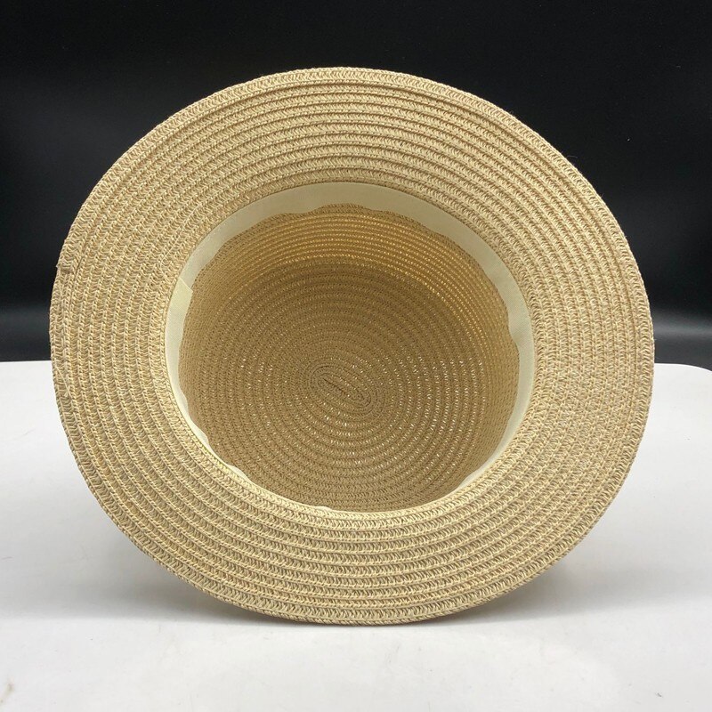 Zomer Vrouwen Schipper Strand Hoed Vrouwelijke Casual Panama Hoed Dame Classic Strik Stro Platte Zonnehoed Vrouwen Fedora