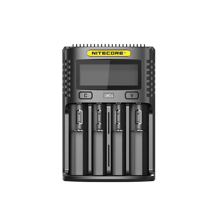 NITECORE-cargador de batería inteligente UMS2 UMS4, salida USB 3A para LiFePO4, iones de litio Ni-MH NiCd 18650, 20700, 21700, 10500: UMS4