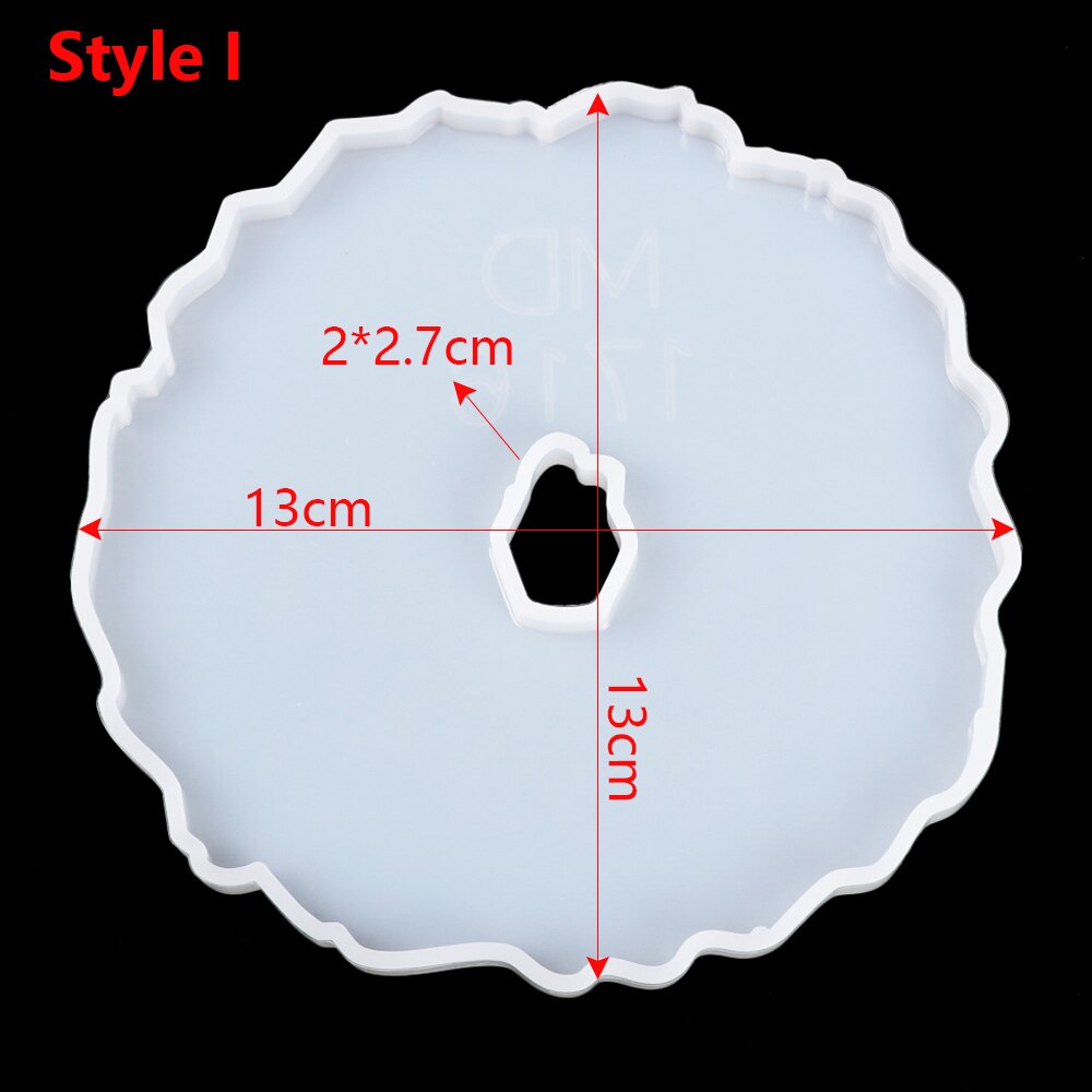 Achat Bahn Harz Casting Mold Silikon Epoxy Mould DIY Handwerk Dekorative Handwerk Untersetzer Schmuck Tablett, Der Werkzeug: I 13cm  13cm