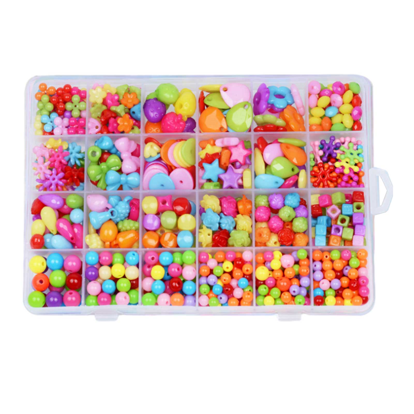 Kit for Make Bracelets Beads Toys for Children DIY 24 Grid Handmade Making Puzzles Beads for Girls Kit Girls Toys: q
