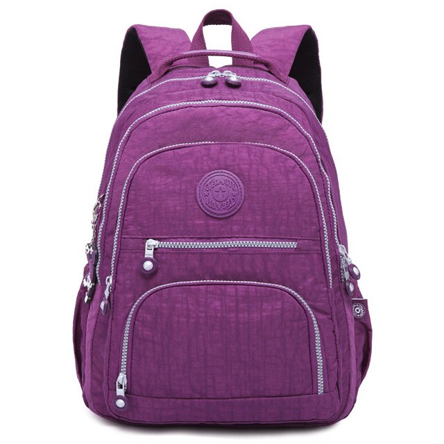 Casual Backpack Children School Bag For Teenage Girl Mochila Feminina Waterproof School Backpack Large Capacity Women Backpacks: Purple 