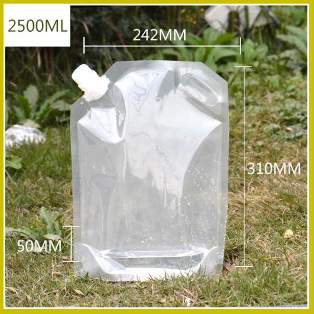 Outdoor Water Pot Tank Foldable Portable Drinking Camp Cooking Picnic BBQ Water Container Bag Carrier Car 1-5L Water Tank: 2500ML